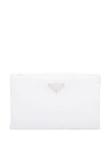 Prada Padded Clutch Bag In F0009 White