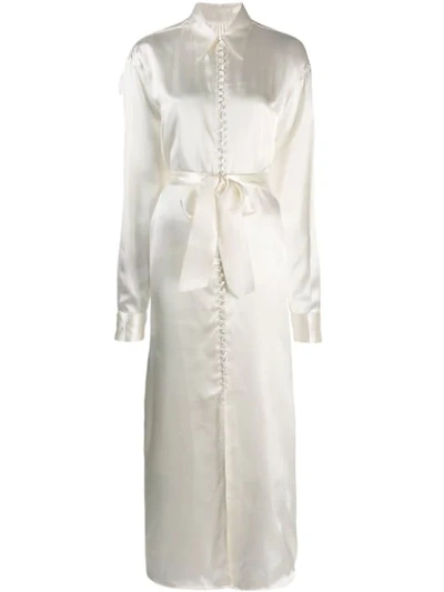 Mm6 Maison Margiela Button Shirt Dress In White