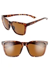Smith Shoutout 57mm Chromapop™ Polarized Square Sunglasses In Dark Tortoise/ Brown