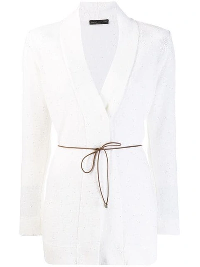 Fabiana Filippi Wrap Style Cardigan In White