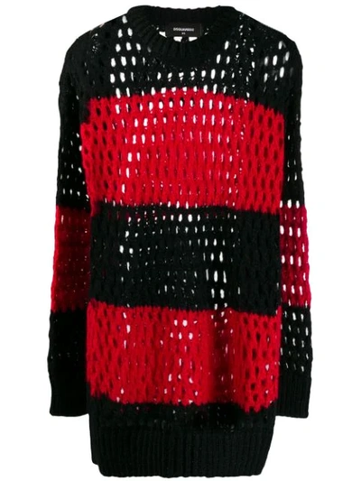 Dsquared2 Oversized Chunky Jumper In Black