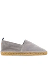 Castaã±er Round Toe Espadrilles In Grey