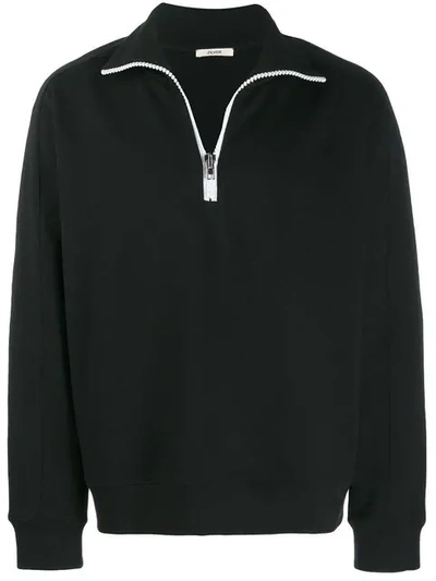 Zilver Sweatshirt Mit Reissverschluss In Black