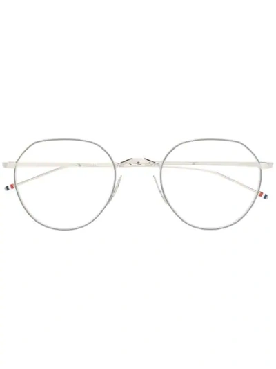 Thom Browne Round-frame Silver-tone Optical Glasses