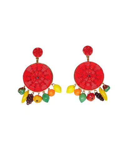 Mignonne Gavigan Emerson Lux Drop Earrings In Red