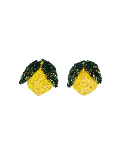 Mignonne Gavigan Lemon Stud Earrings In Yellow