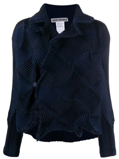 Issey Miyake Pleated Jacket - 蓝色 In Blue