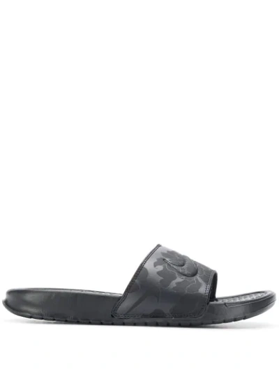 Nike Benassi Sliders In Black