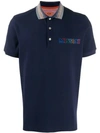 Missoni Printed Logo Polo Shirt In Blue