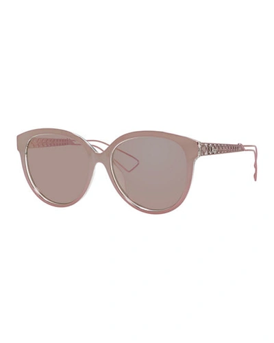 Dior Ama 2 Round Sunglasses In Pink