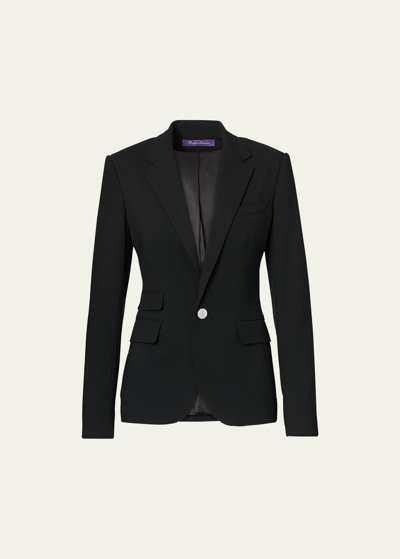 Ralph Lauren Iconic Style Parker Wool Jacket In Black