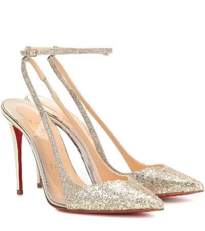 Christian Louboutin Optisexy Glitter Slingback Pump In Gold