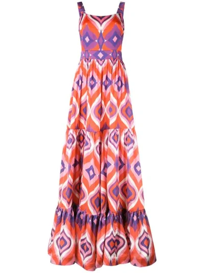Alexis Jourdan Geo-print Sleeveless A-line Dress In Kaleidos