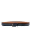 Magnanni Dali Leather Belt In Navy