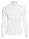 Issey Miyake Sheer Pleated Chiffon Top In White