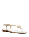 Michael Michael Kors Women's Holly Rope Thong Sandals In Optic White
