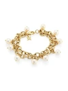 Alberto Milani Piazza Della Scala 18k Gold & 8-8.5mm Freshwater Pearl Charm Chain Bracelet