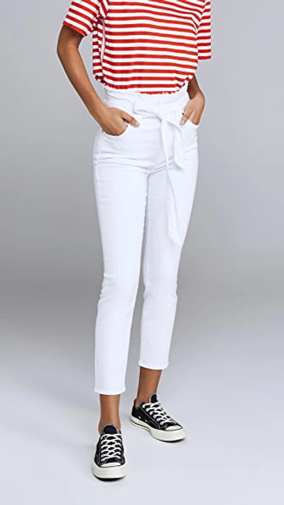 For All Mankind Roxanne High-rise Paperbag Ankle Skinny Jeans In