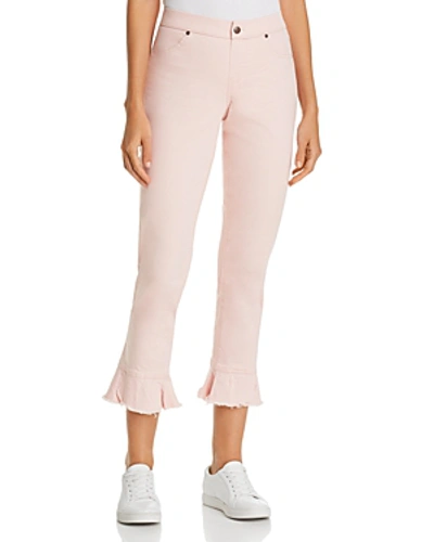 Hue Tulip Flare Hem Denim Skimmer Leggings In Barely Pink ModeSens