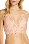 Free People Intimately Fp Adella Longline Bralette In Pearl