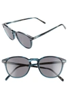 Oliver Peoples Forman L.a. 51mm Polarized Round Sunglasses - Teal/ Grey