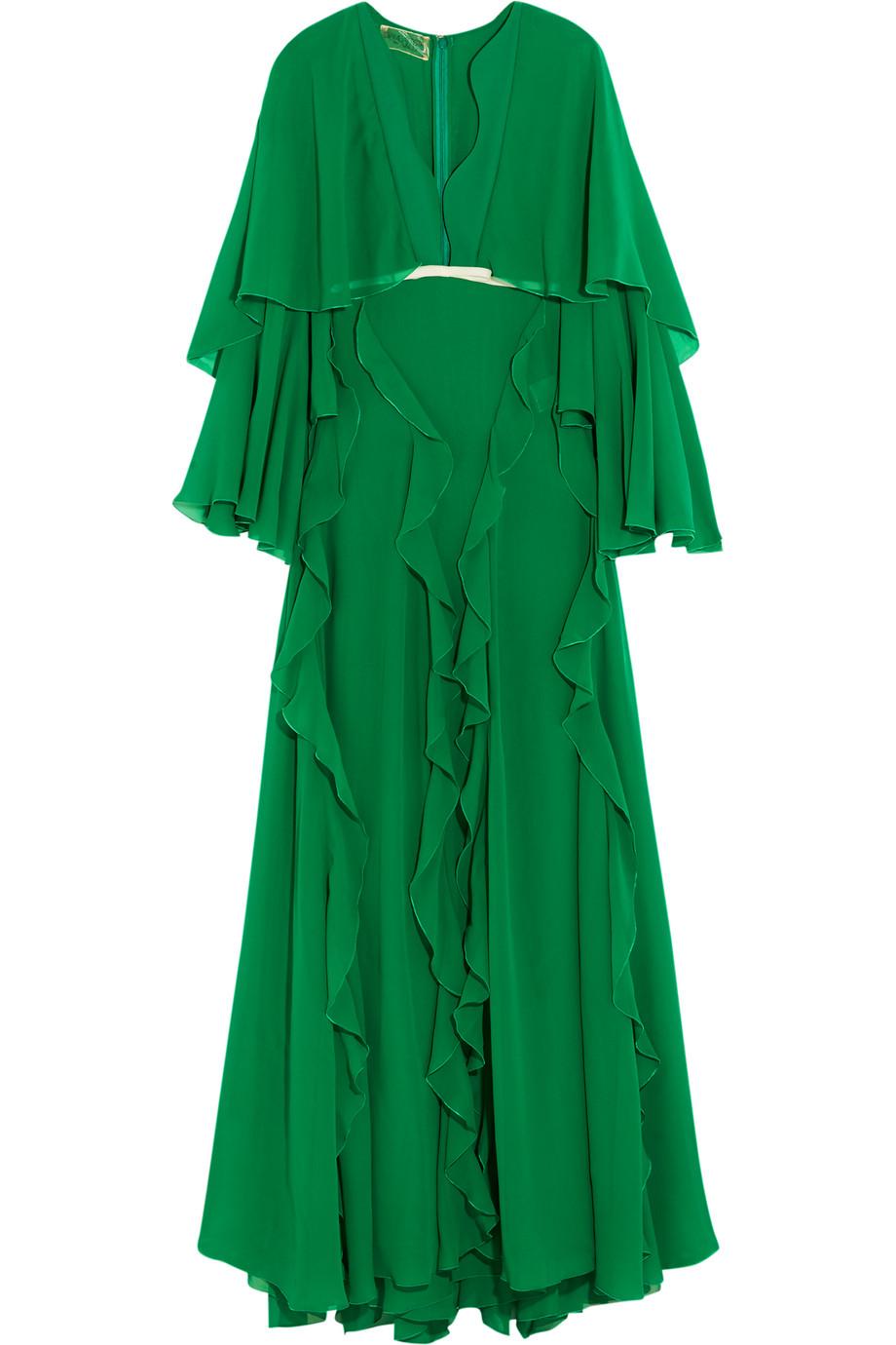 Giambattista Valli Ruffled Silk-georgette Gown | ModeSens