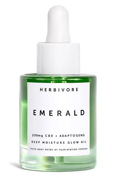 Herbivore Emerald Cbd + Adaptogens Deep Moisture Glow Oil 1 oz/ 30 ml
