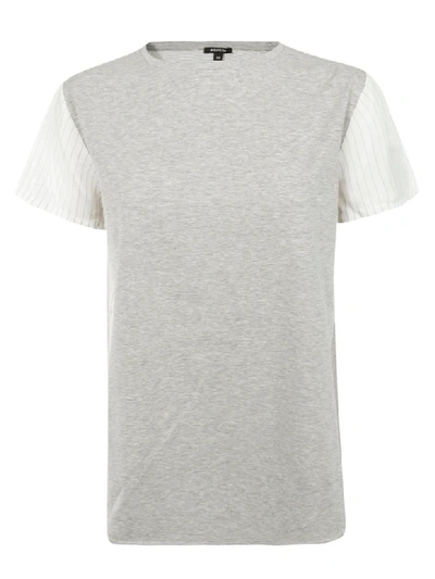 Aspesi Paneled T-shirt In Grey/white