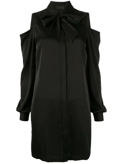 Rta Bluse Mit Cold-shoulder In Blue