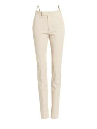 Helmut Lang Rider High-rise Legging Pants In Oatmeal