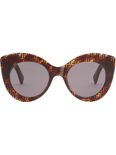 Fendi F Is  Sunglasses In Brown