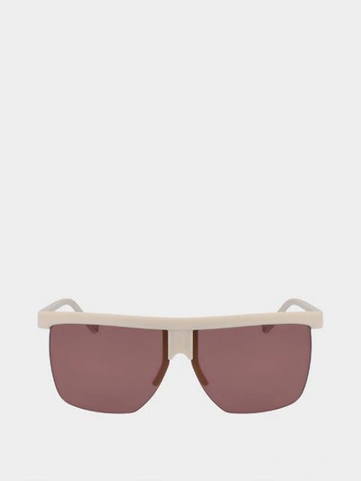 Donna Karan Square Sunglasses With Tonal Lenses In Black