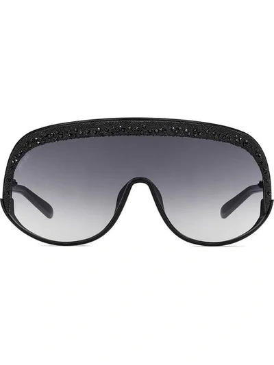 Jimmy Choo Skii Mask Sunglasses In Black