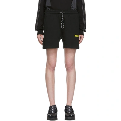 Adidas Originals By Alexander Wang Printed Cotton-terry Shorts In Black