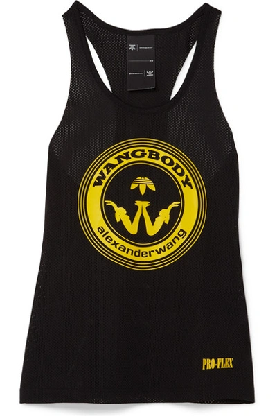 Adidas Originals By Alexander Wang Printed Mesh Tank In Black