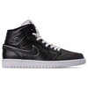 Nike Men's Air Jordan Retro 1 Mid Premium Basketball Shoes In Black