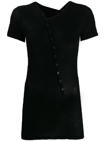 Yohji Yamamoto Buttoned T-shirt - Black