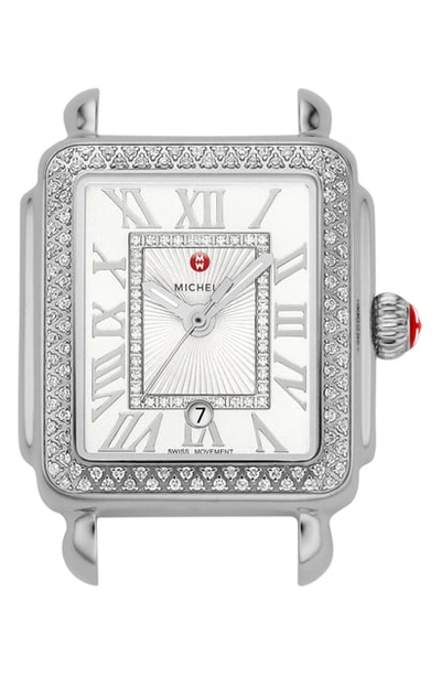 Michele Deco Madison Mid Diamond Dial Watch Head, 29mm X 31mm In No_color