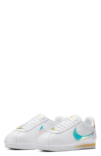Nike Classic Cortez Sneaker In White/ Clear/ Topaz Gold | ModeSens