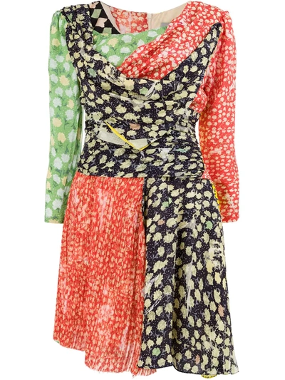 Preen By Thornton Bregazzi Short Printed Dress In Multicolour