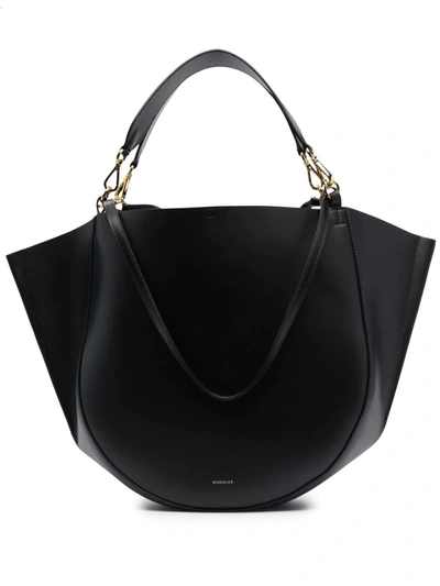 Wandler Mia Calf Leather Tote Bag In Black