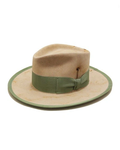 Nick Fouquet Trinidad Lightweight Beaver Felt Fedora Hat In Bone