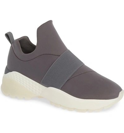 J/slides Slip-on Sneaker In Grey Fabric