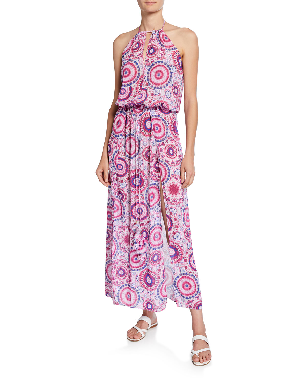 Ramy Brook Justina Printed Coverup Dress In Pink Pattern | ModeSens