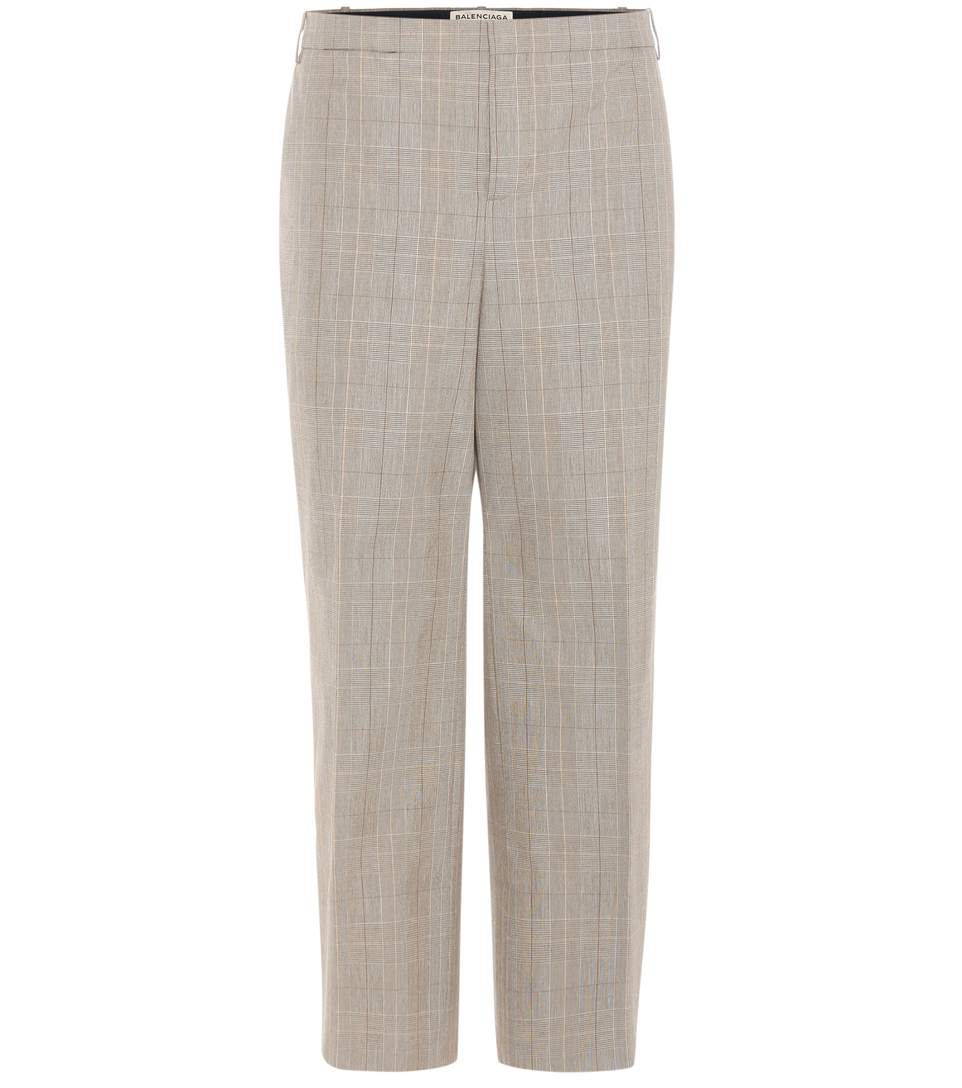 Balenciaga Cropped Cotton Trousers In Leige | ModeSens