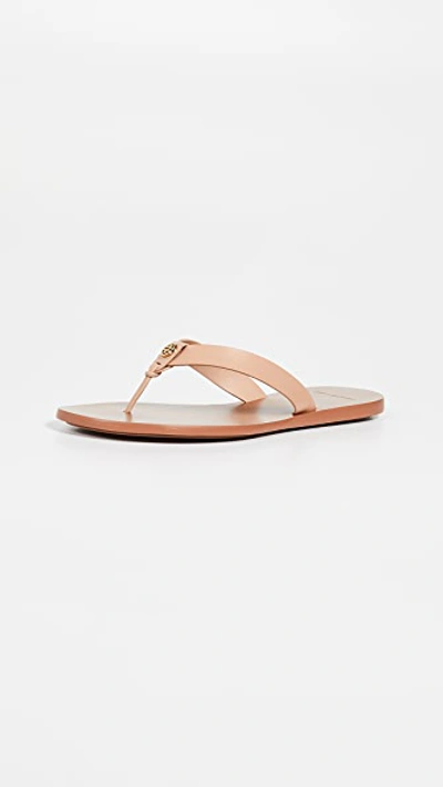 Tory Burch Pink Manon Women's Embossed Leather Flip-flops Sandals -  MyDesignerly