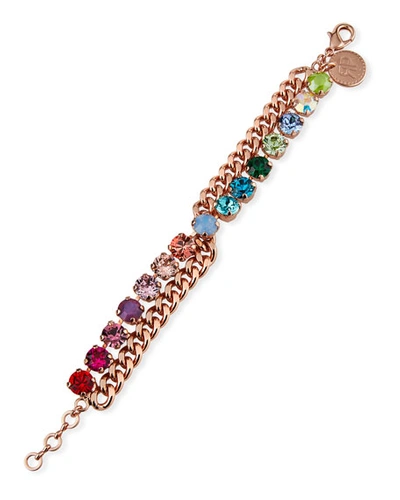 Rebekah Price Scout Crystal-chain Bracelet, Rose In Rose Gold