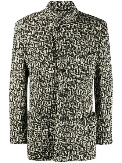 Pre-owned Comme Des Garçons Buttoned Knitted Jacket In Black