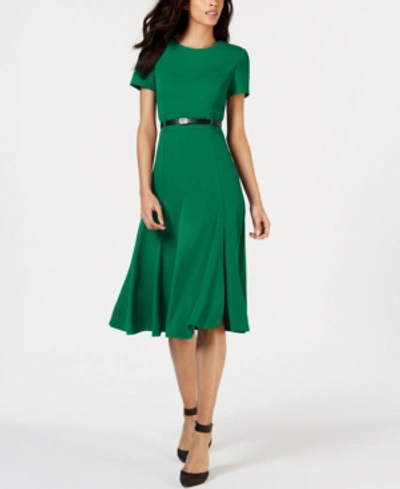 Calvin Klein Belted A-line Dress In Meadow | ModeSens