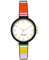 Kate Spade Park Row Silicone Strap Watch, 34mm In Multicolor